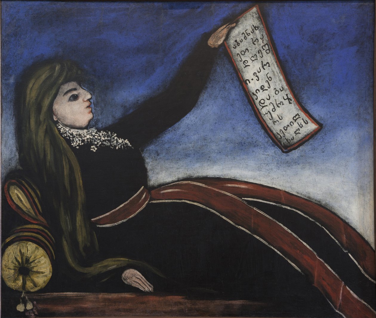 Georgialainen nainen sohvalla - Georgialainen nainen sohvalla kirjoittanut Pirosmani (Pirosmanašvili), Niko (1862-1918). Öljy öljylle kangas, koko: 99x106 tekijältä Niko Pirosmanashvili
