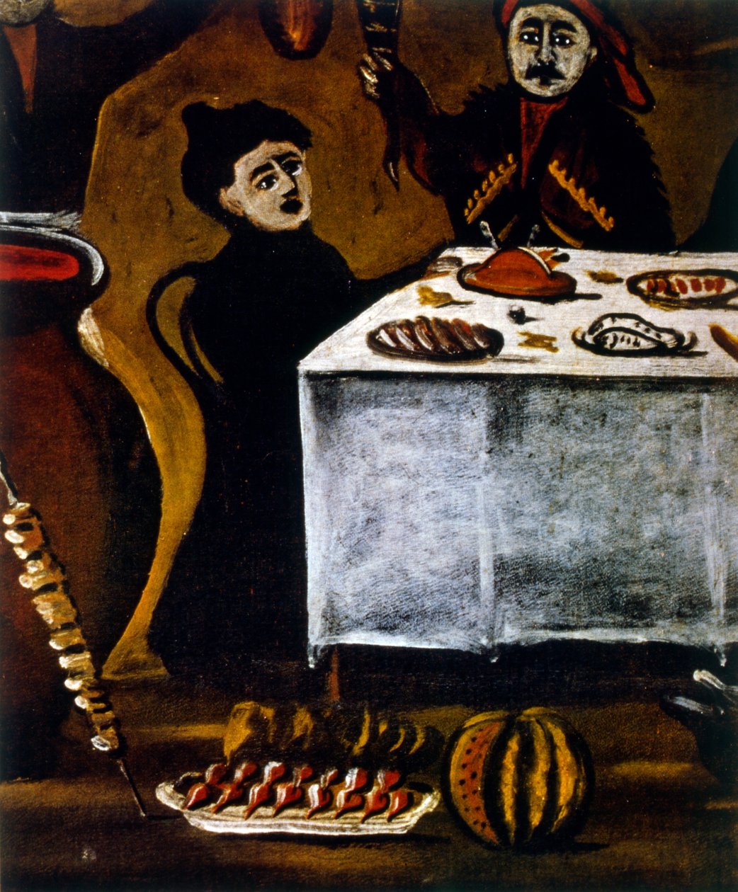 Perheen kohtaus tekijältä Niko Pirosmani