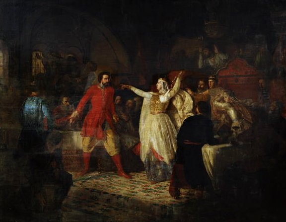 Suurherttuatar Sofia paljastaa Vassili Kosoyn, 1861 tekijältä Nikolai Dmitrievich Dmitriev Orenburgsky