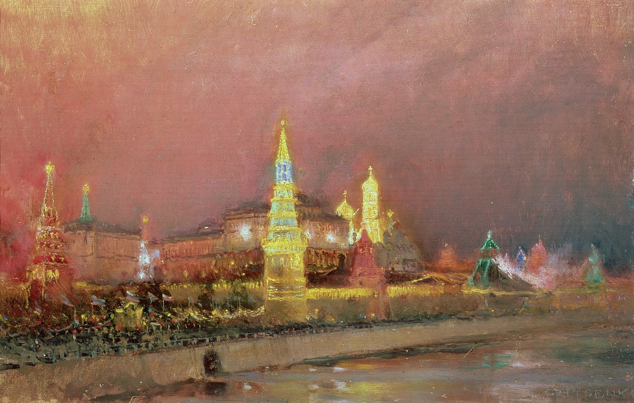Valaistus Kremlissä, 1896 tekijältä Nikolai Nikolaevich Gritsenko