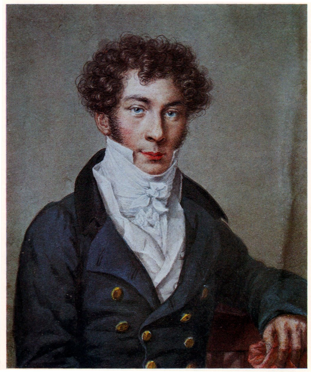 Venäläisen runoilijan Konstantin Batjushkovin muotokuva, 1815 tekijältä Nikolai Utkin