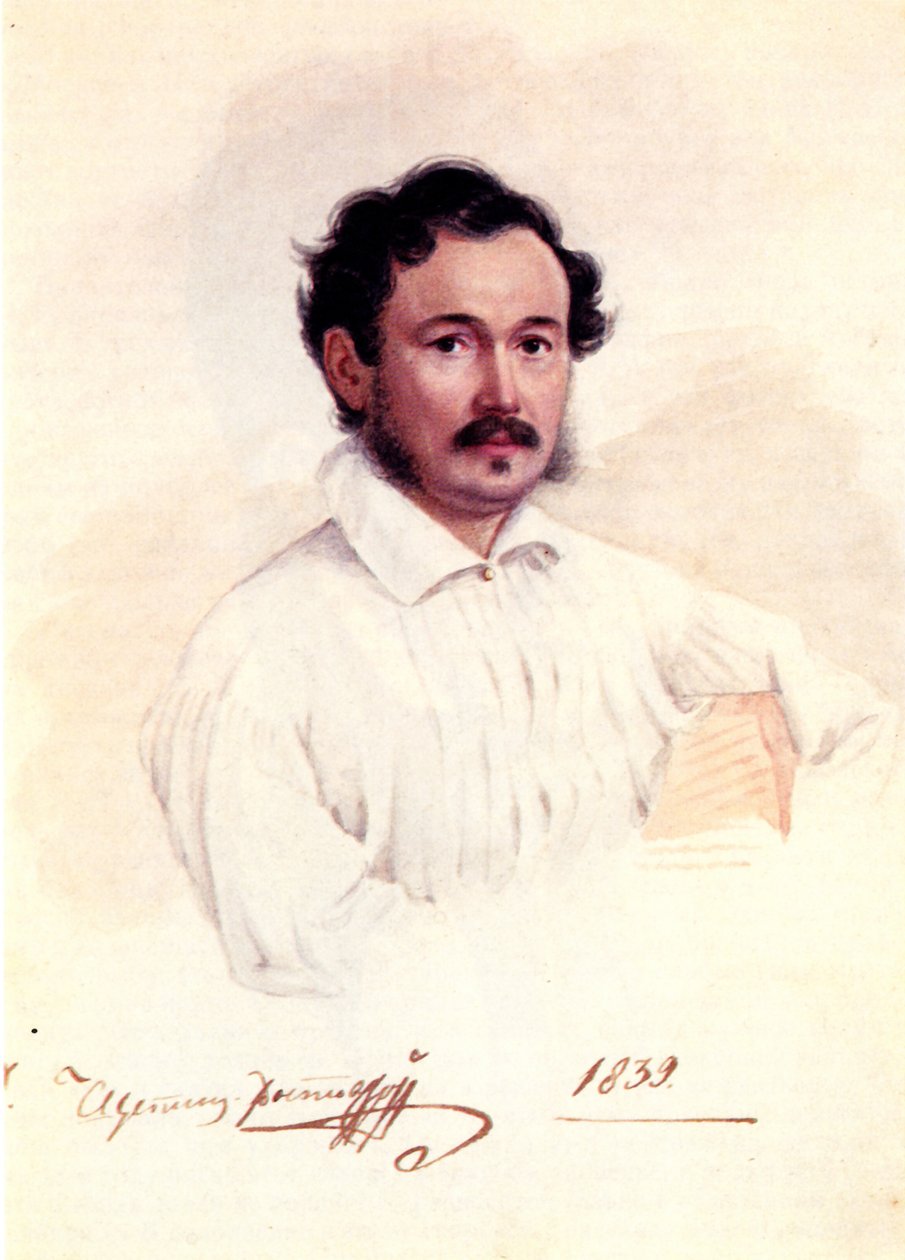 Dekabristin herttua Dmitri Shchepin-Rostovskin muotokuva 1798-1858, 1839 tekijältä Nikolai Alexandrovich Bestuzhev