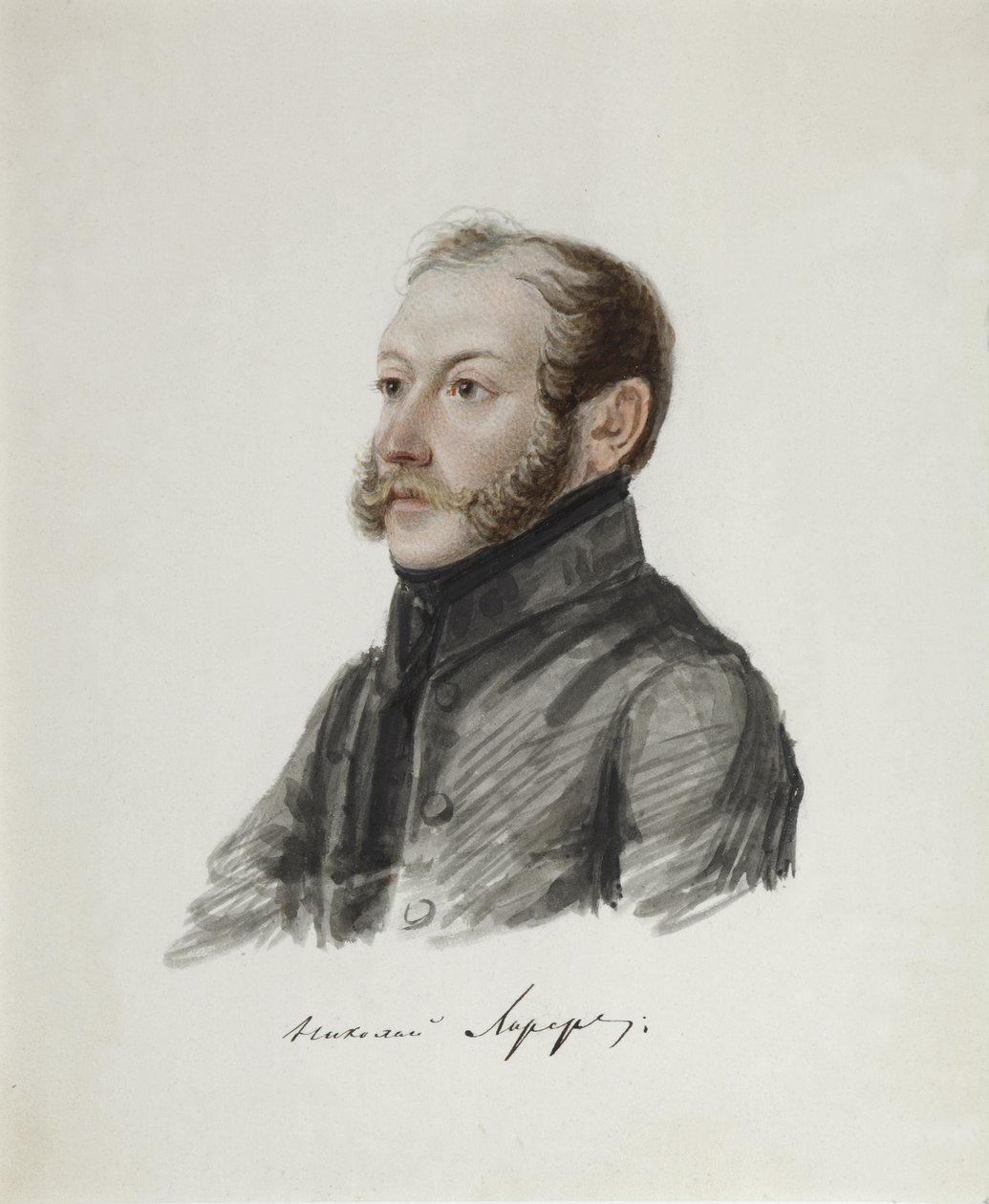Dekabristin Nikolai Lorerin muotokuva 1794-1873, 1832-1833 tekijältä Nikolai Alexandrovich Bestuzhev