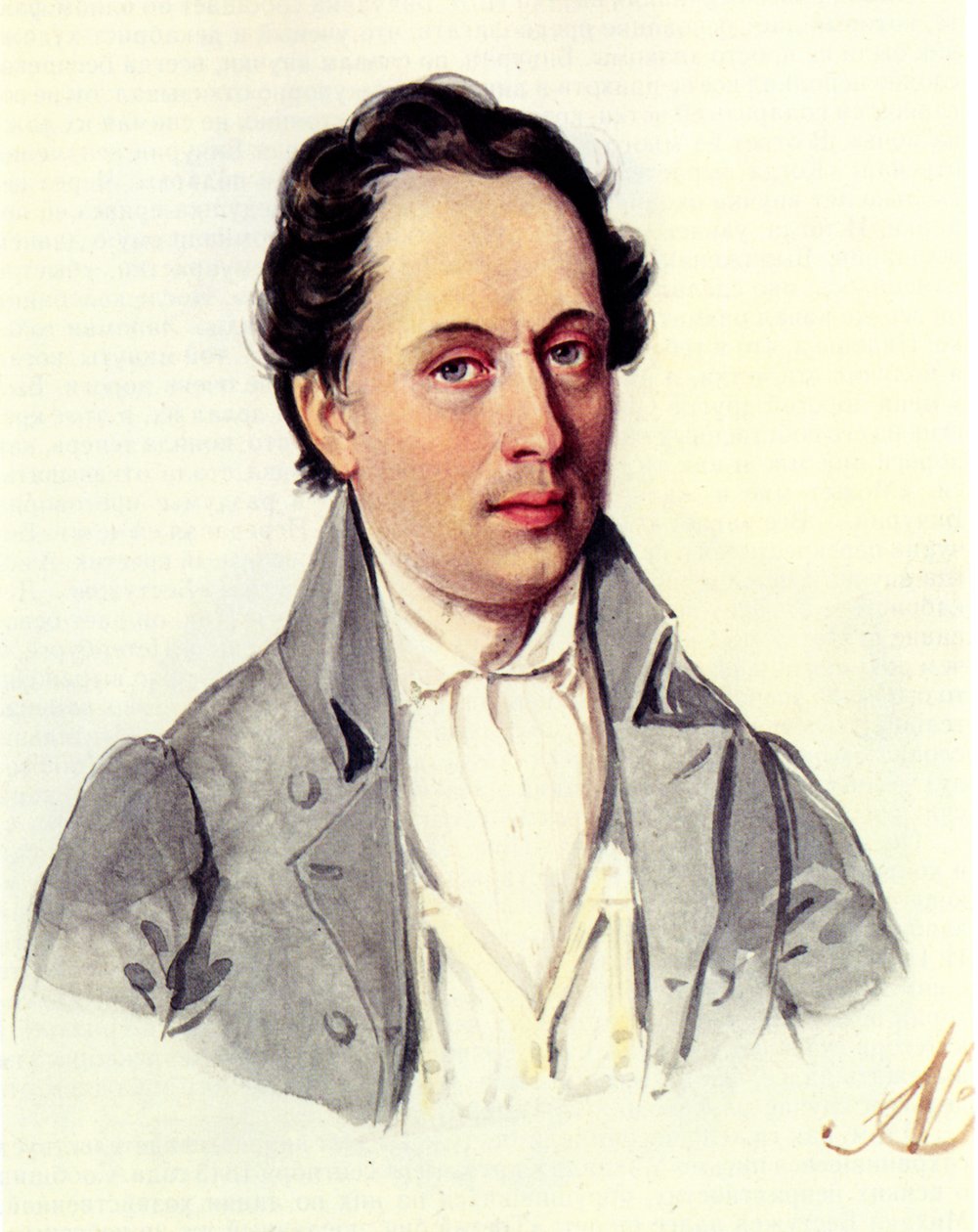 Leopold Niemirowskin muotokuva 1810-1883, 1843 tekijältä Nikolai Alexandrovich Bestuzhev