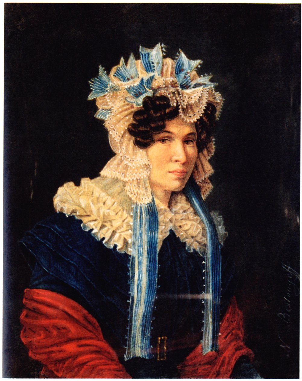 Lyubov Ivanovna Stepovajan muotokuva 1783-1858, 1927 tekijältä Nikolai Alexandrovich Bestuzhev