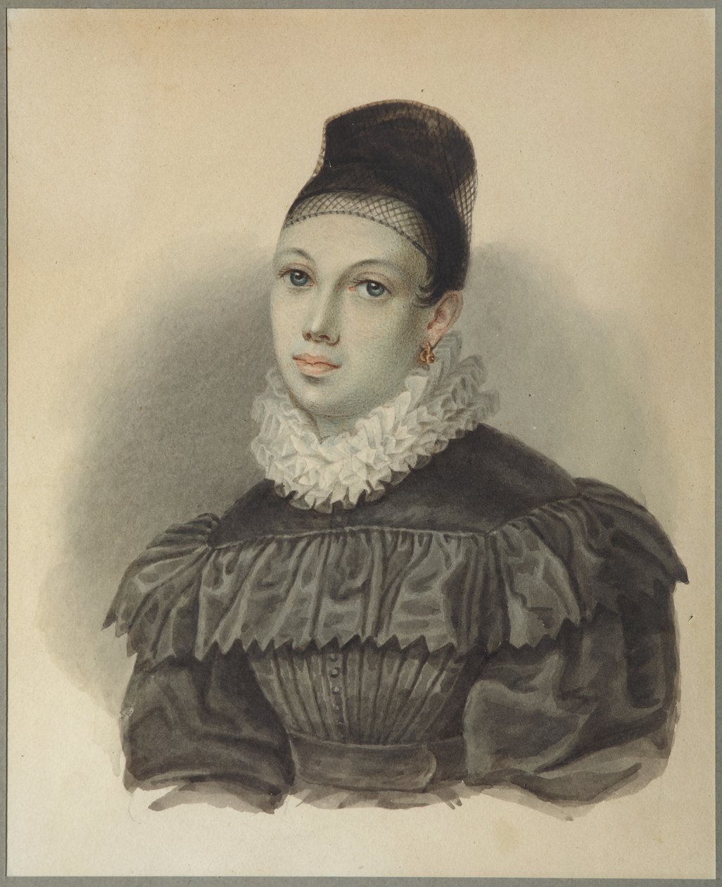 Muotokuva Elizabeth Petrovna Naryshkinasta 1801-1867, 1832 tekijältä Nikolai Alexandrovich Bestuzhev
