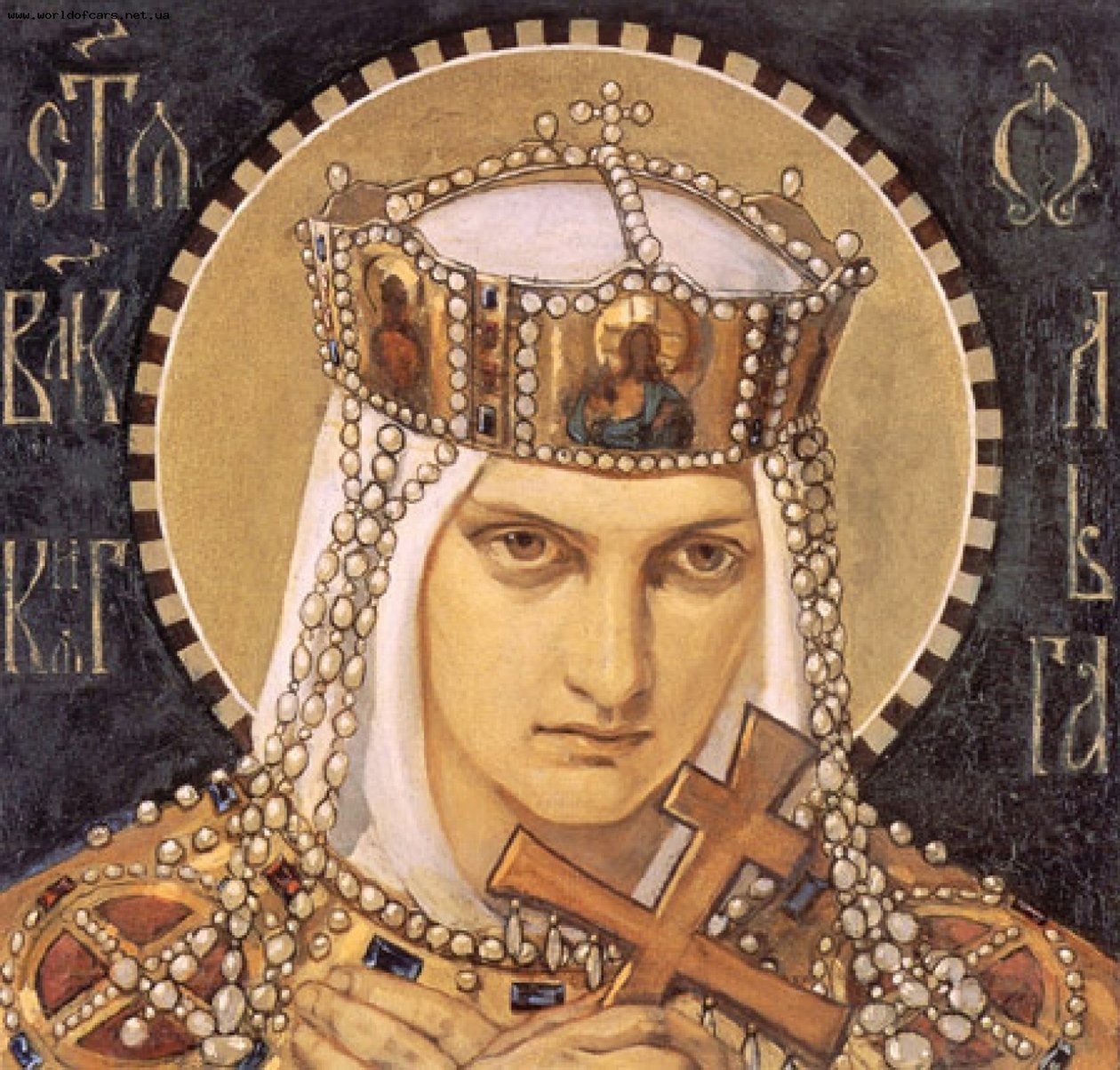 Pyhä Olga, Kiovan prinsessa, 1800-luvun toinen puoli. tekijältä Nikolai Alexandrovich Bruni