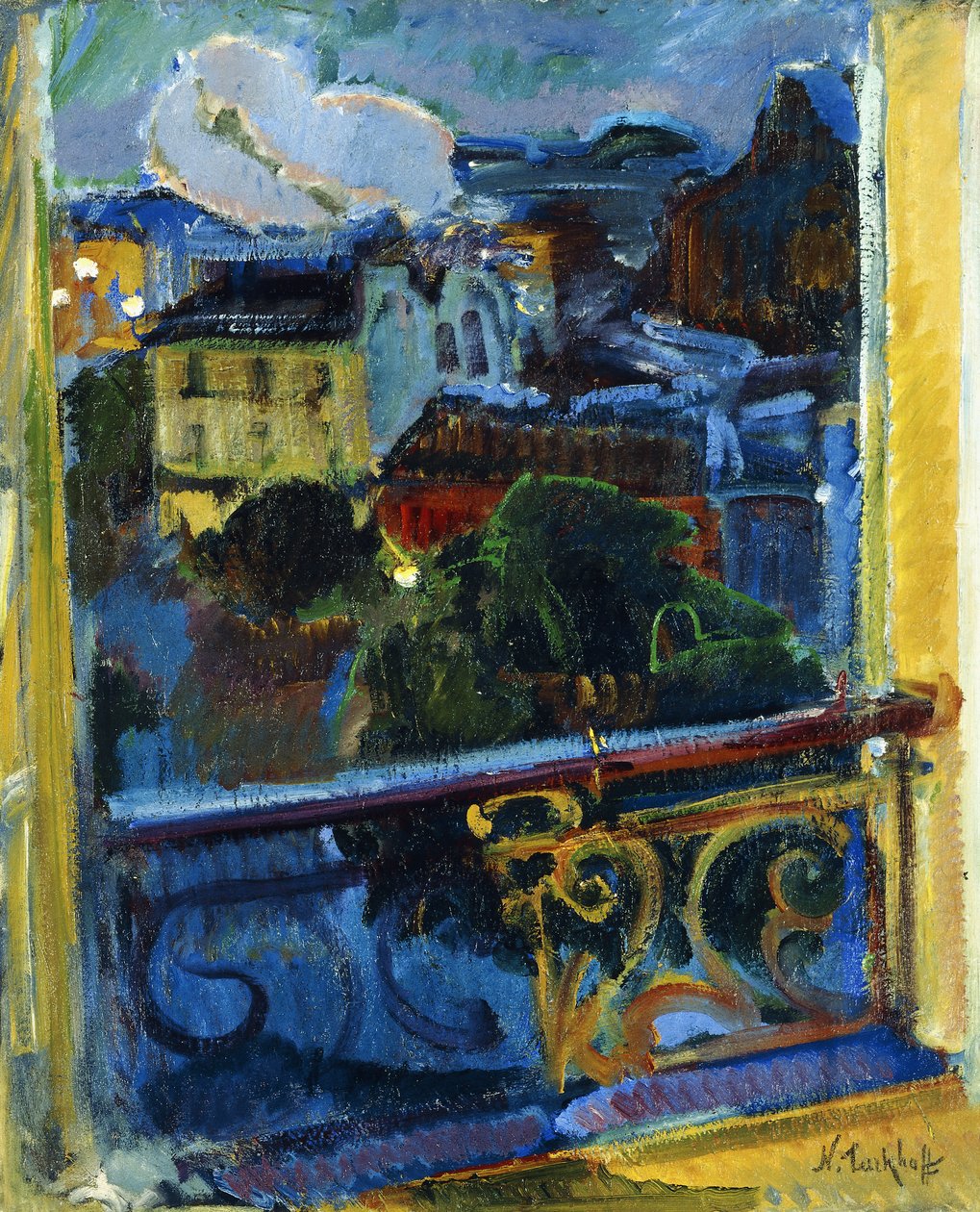 Paris, Montparnasse at Night, n. 1905 (öljy kankaalle) tekijältä Nikolai Alexandrovich Tarkhoff