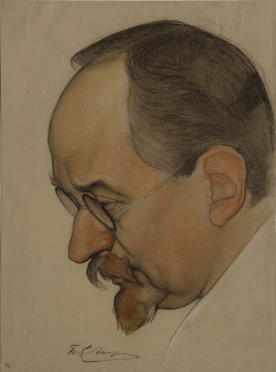 Georgi Vasilyevich Chicherinin muotokuva 1872-1936, 1921 tekijältä Nikolai Andreevich Andreev