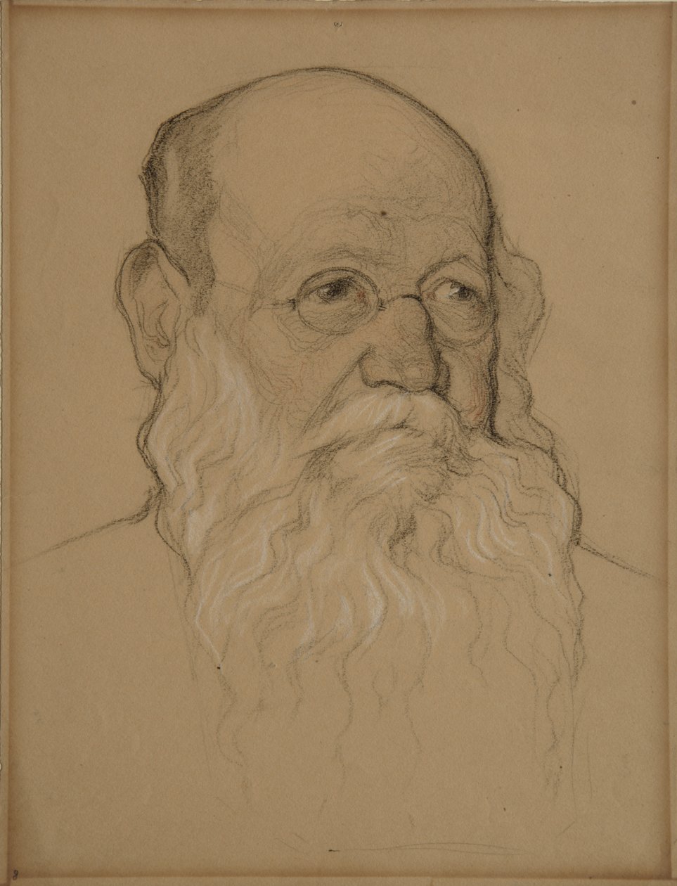 Vallankumouksellisen kreivi Pjotr A. Kropotkinin muotokuva 1842-1921, 1920-1921 tekijältä Nikolai Andreevich Andreev