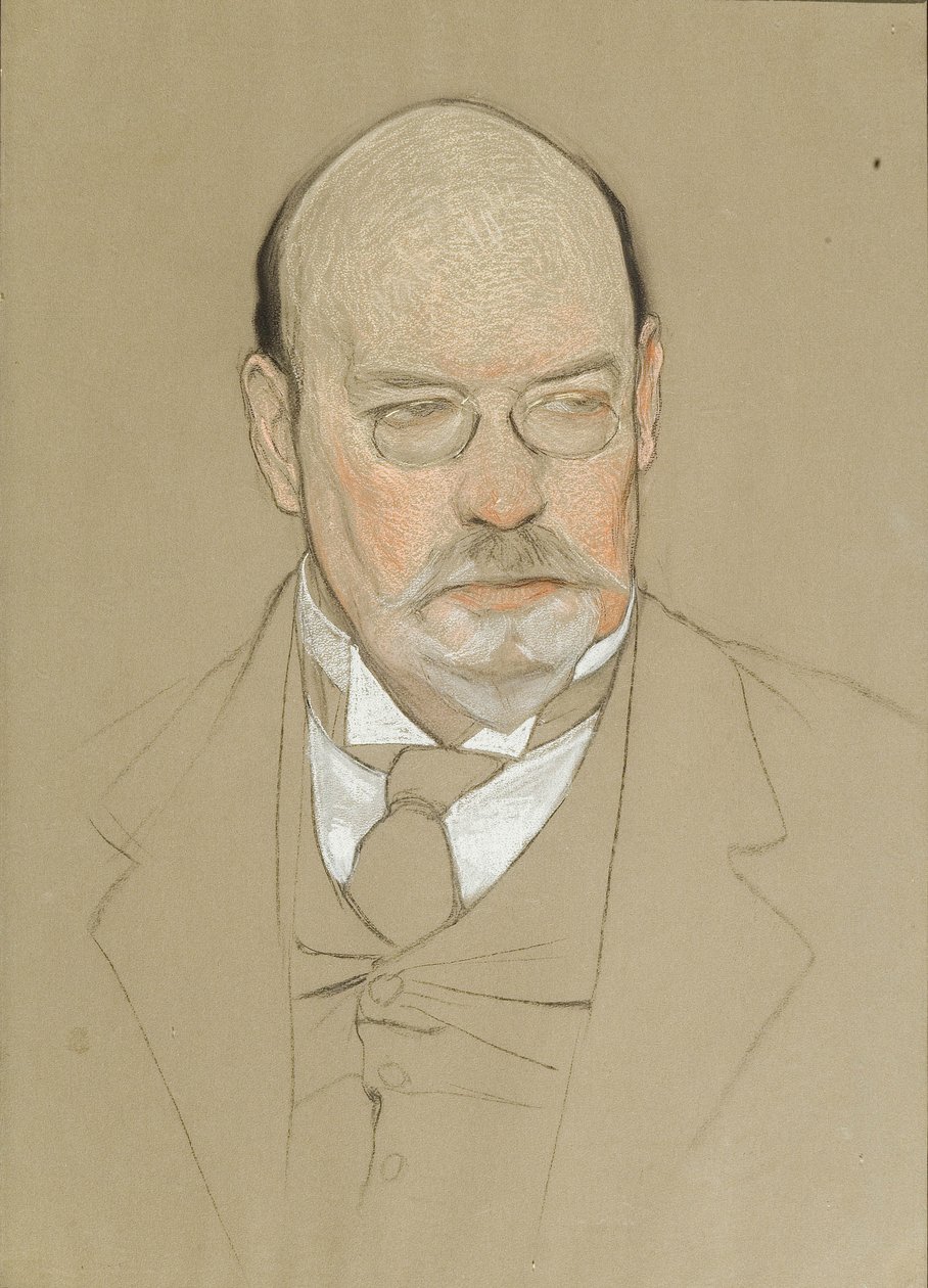 Taidemaalari Ilja Ostroukhovin muotokuva 1858-1929, 1923 tekijältä Nikolai Andreevich Andreev