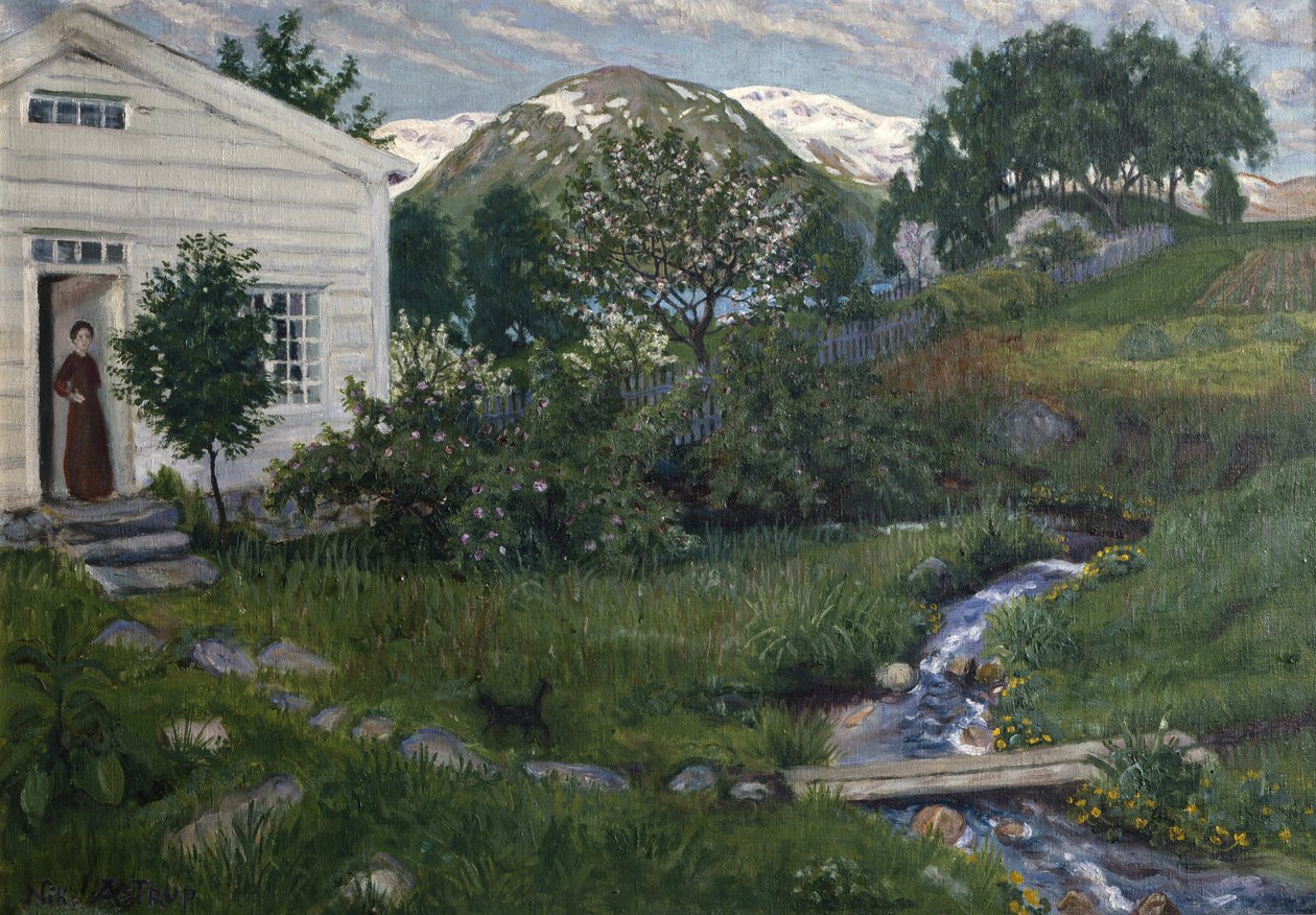 Alkukesä Jølsterissä (öljy kankaalle) tekijältä Nikolai Astrup