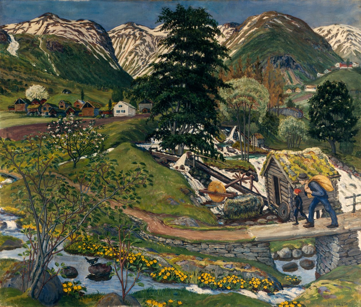 Kvennagongin ja Jolsterin piha tekijältä Nikolai Astrup