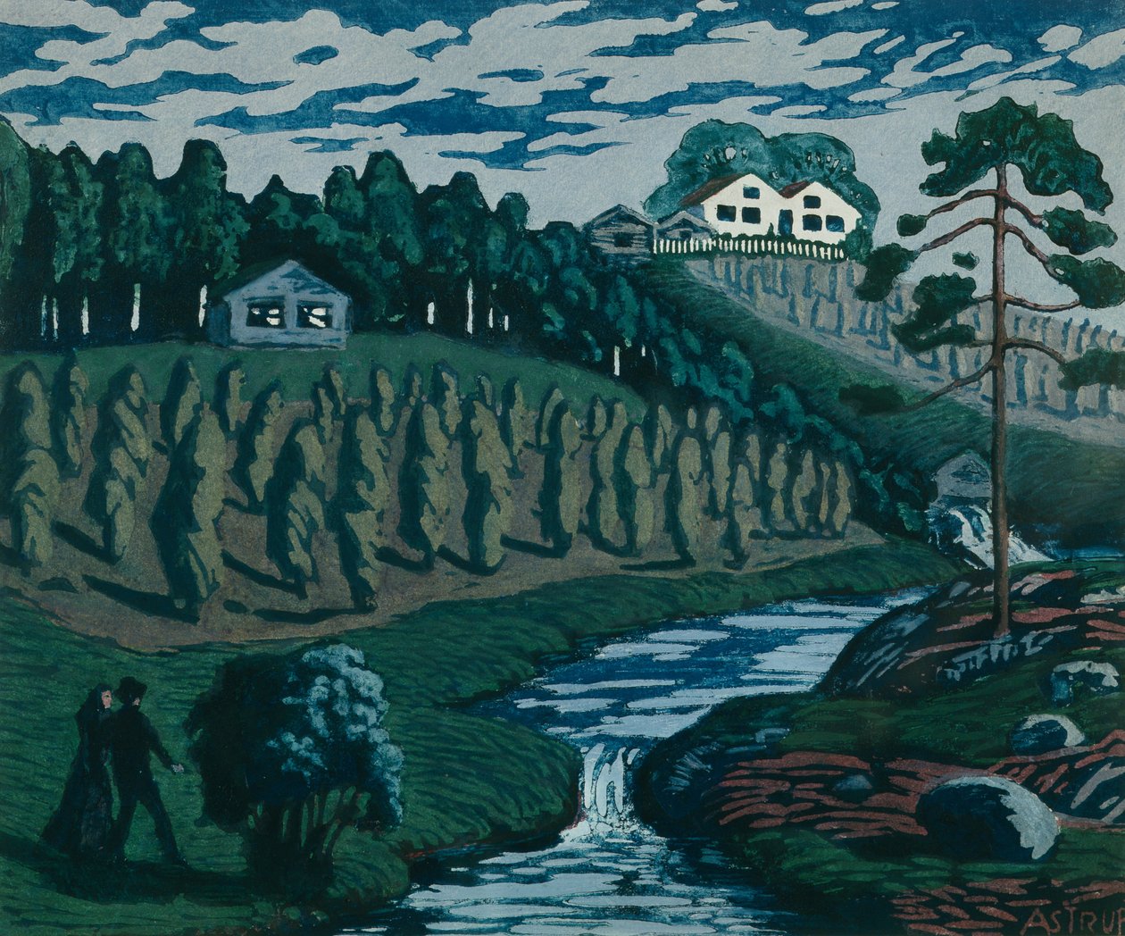 Suuret lyhteet (öljy kankaalle) tekijältä Nikolai Astrup