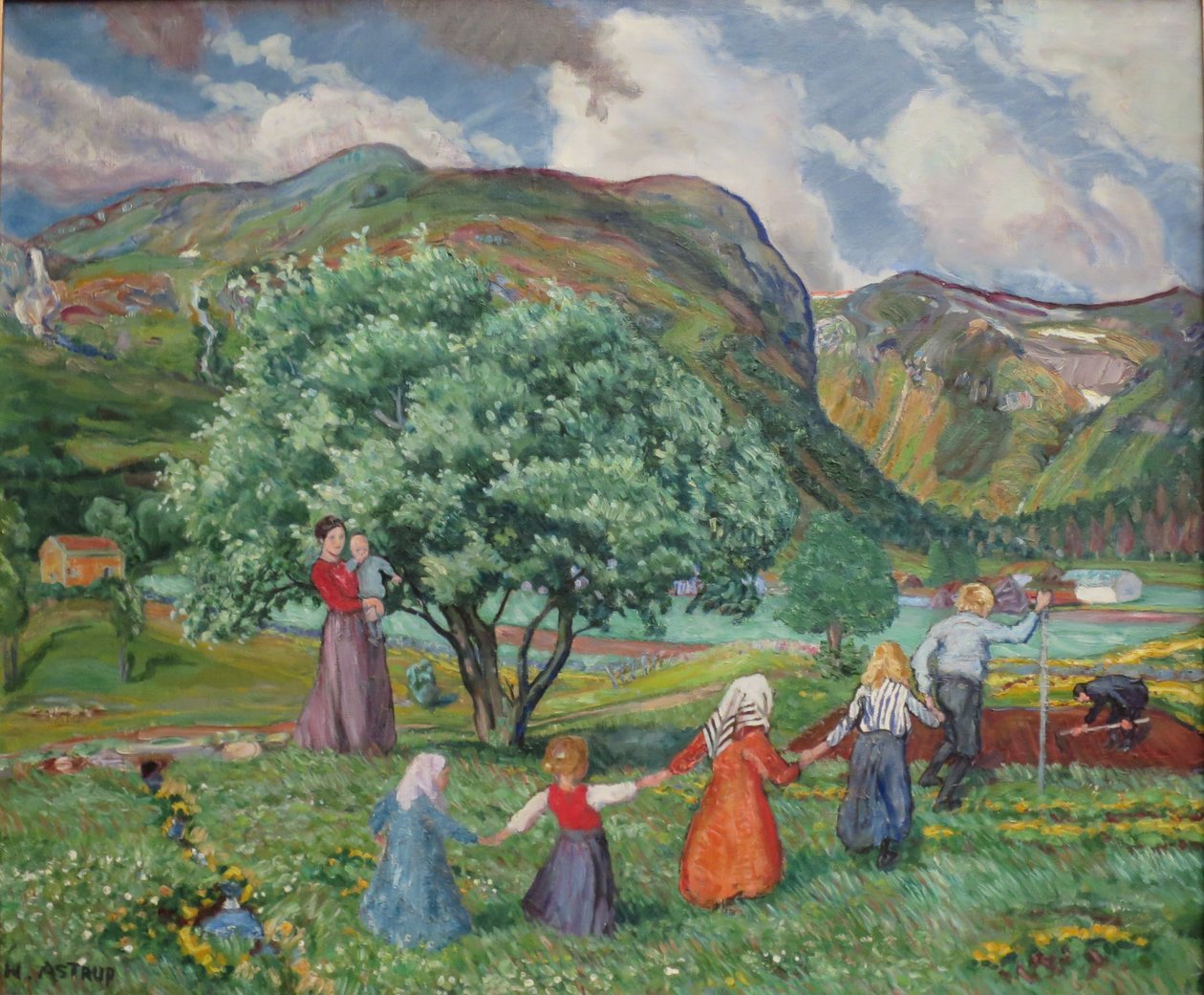 Norjan Nynorsk:  Nynorsk: Kesätuuli ja leikkivät lapset
Norjalainen Bokmål:  Båkmål: Kesätuuli ja leikkivät lapset tekijältä Nikolai Astrup
