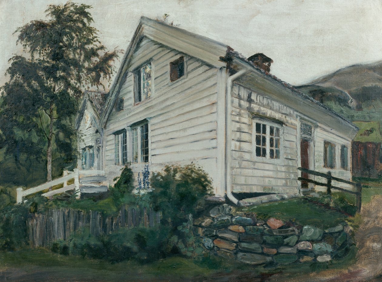 Pappila sateisella säällä tekijältä Nikolai Astrup