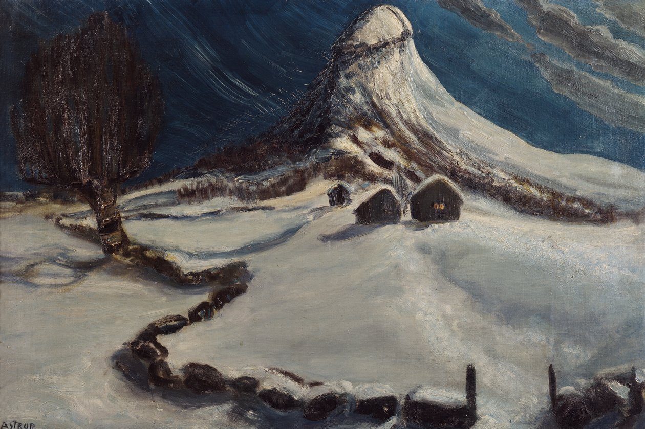 Talviyö fjellstølenissä tekijältä Nikolai Astrup