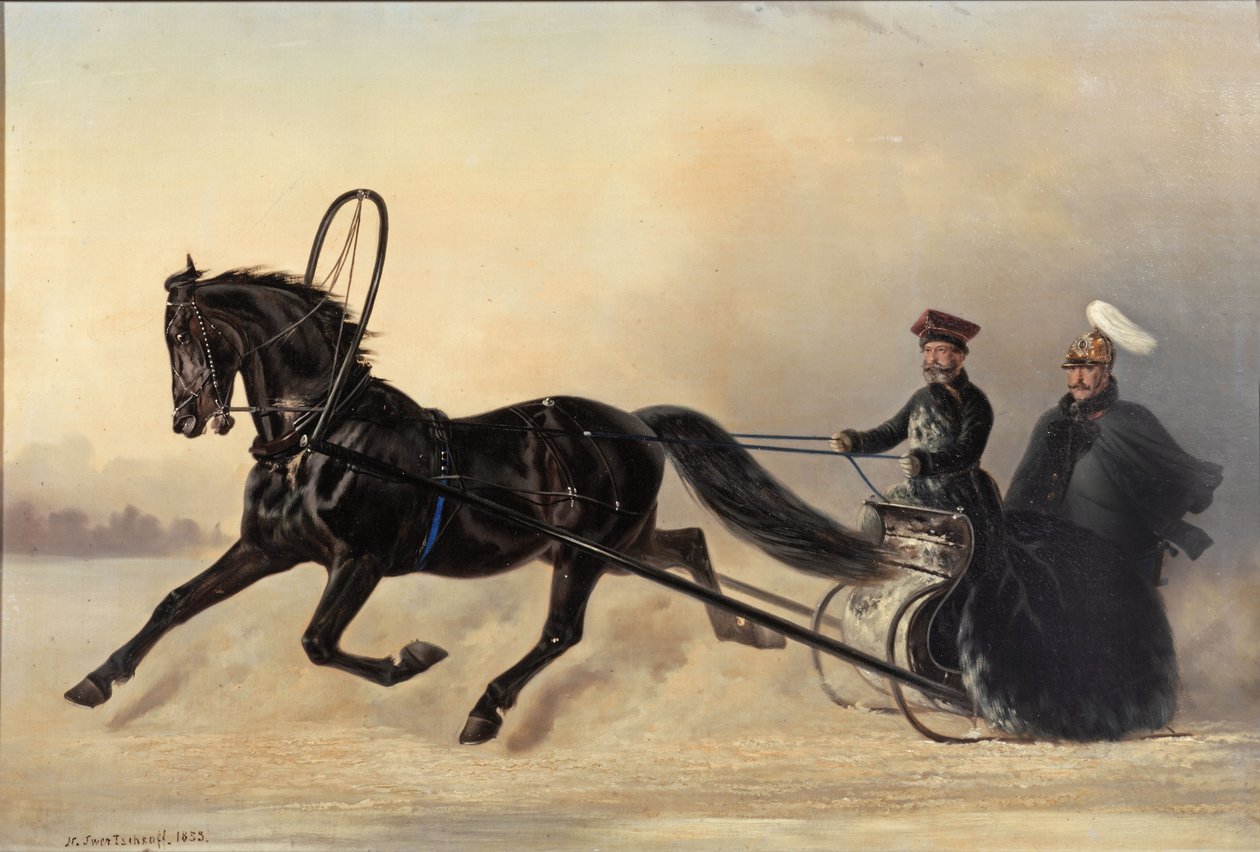 Keisari Nikolai I talvimatkalla, 1853 tekijältä Nikolai Egorevich Sverchkov