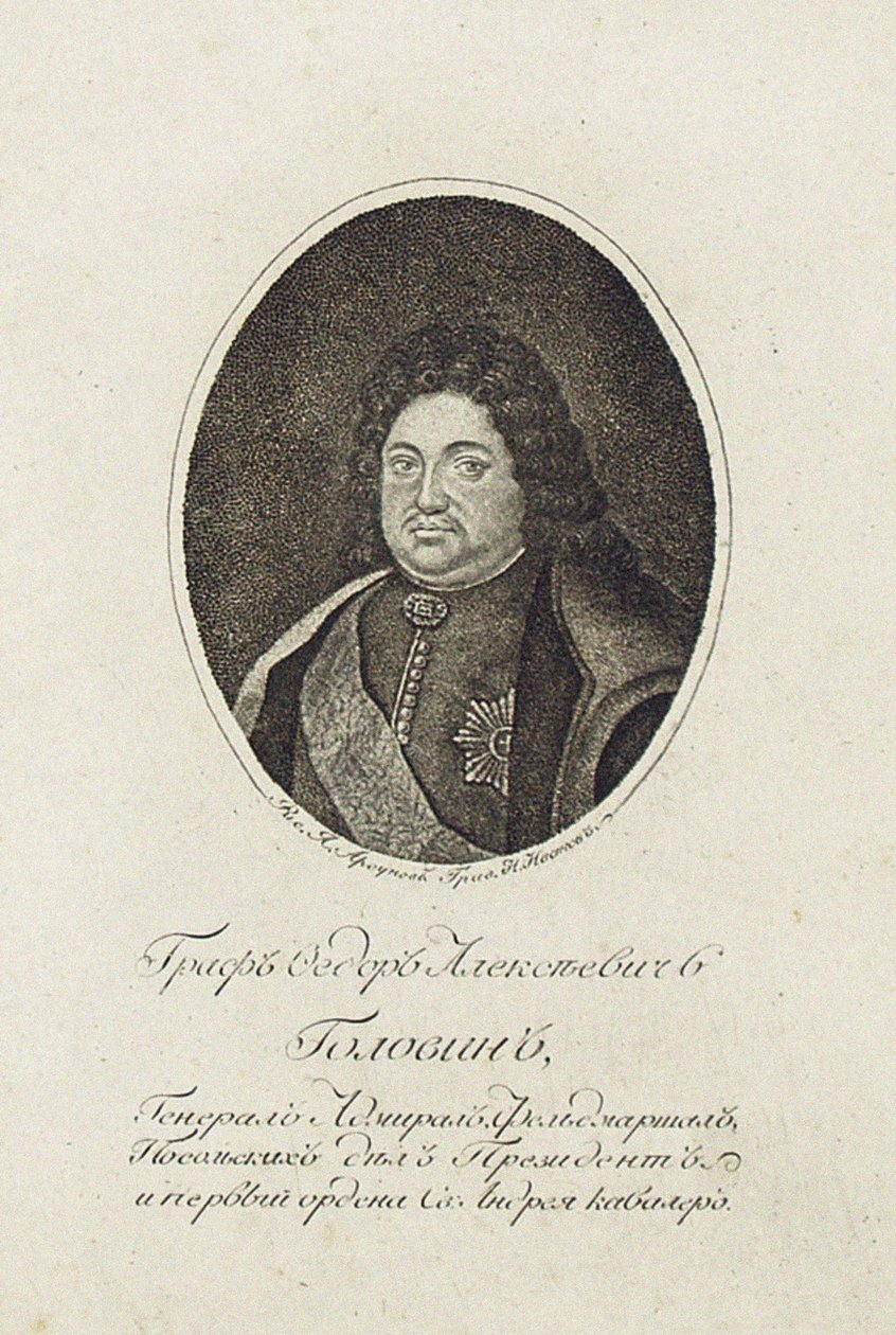 Kreivi Feodor Aleksejevitš Golovinin muotokuva 1650-1706 tekijältä Nikolai Grigoryevich Ivanov