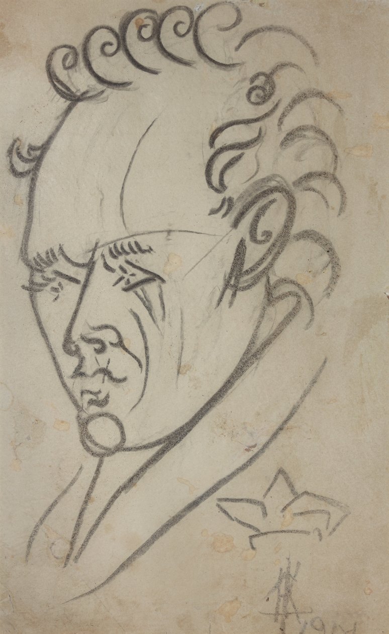 Runoilija Vasili Kamenskyn muotokuva 1884-1961, 1913. tekijältä Nikolai Ivanovich Kulbin
