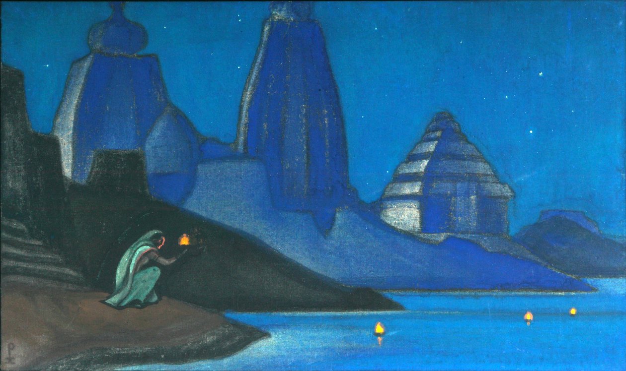Onnenliekki valot Gangesissa, 1947 tekijältä Nikolai Konstantinowitsch Roerich