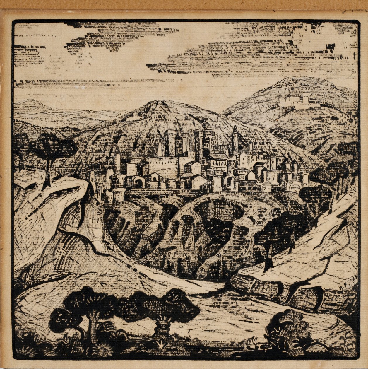 Kuvitus Alexander Blokin italialaisille runoille, 1907 tekijältä Nikolai Konstantinowitsch Roerich