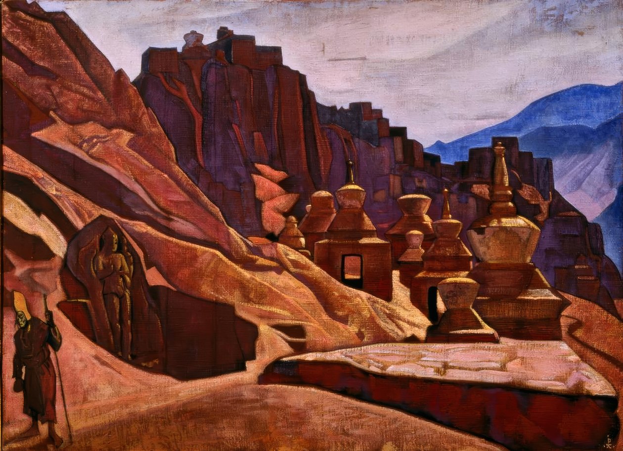 Bonpo Lamien luostari Tiibetissä tekijältä Nikolai Konstantinowitsch Roerich