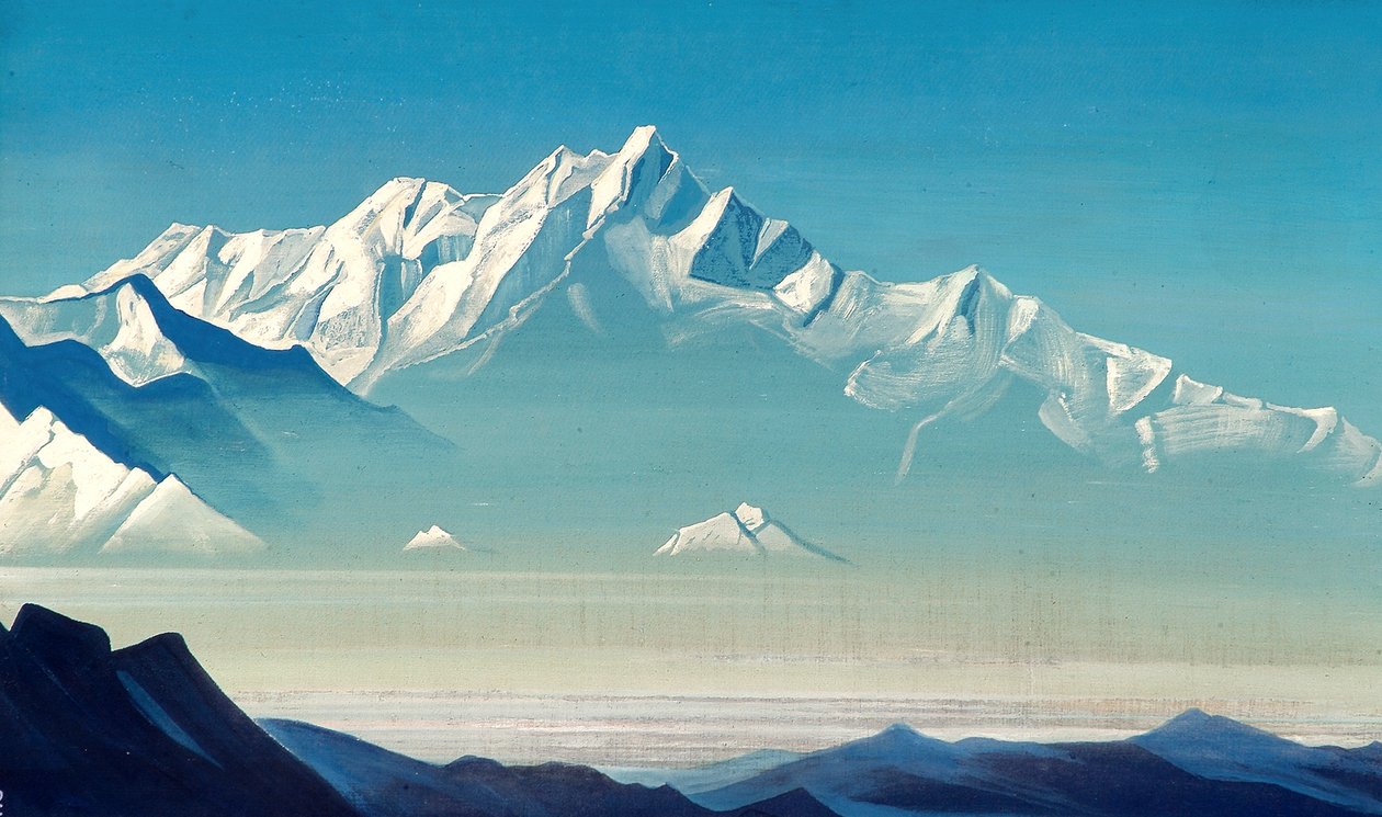 Viiden aarteen vuori, kaksi maailmaa, 1933. tekijältä Nikolai Konstantinowitsch Roerich