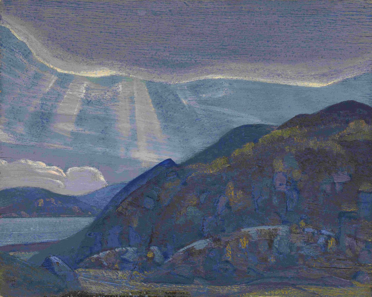 Rocks and Cliffs sarjasta Ladoga, 1917-1918 tekijältä Nikolai Konstantinowitsch Roerich