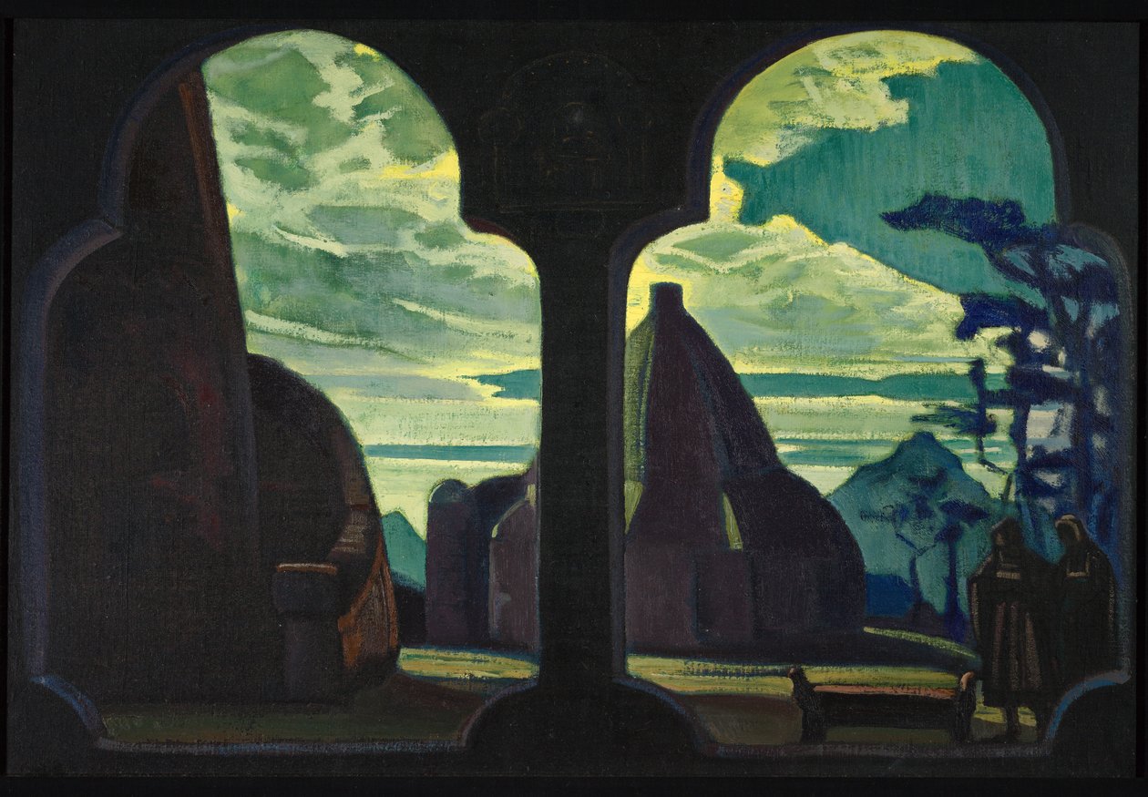 Lavastus R. Wagnerin oopperaan Tristan ja Isolde, 1912 tekijältä Nikolai Konstantinowitsch Roerich