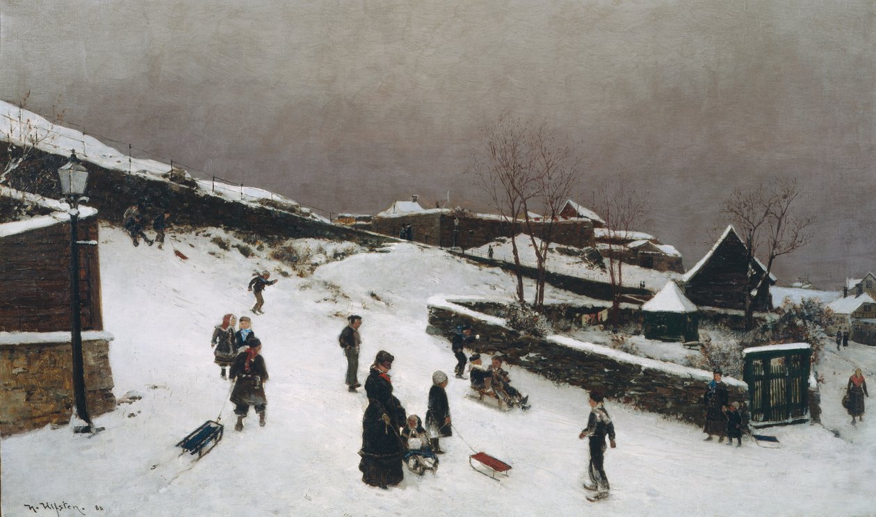 Talvikuva Nordnesista, Bergenistä tekijältä Nikolai Martin Ulfsten