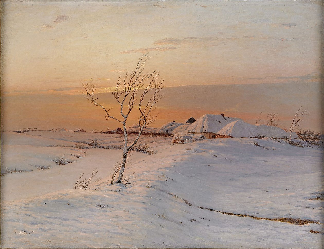 Talvi-ilta, 1895 tekijältä Nikolai Nikanorovich Dubovskoy