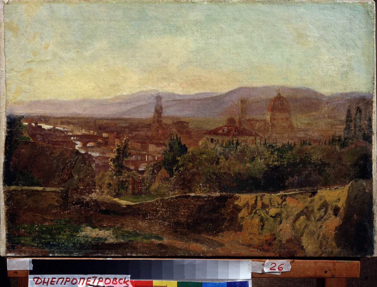 Firenze (Italia) (Firenze). Nikolai Nikolajevitš Ge (gay) (1831-1894) maalaus öljy kankaalle tekijältä Nikolai Nikolajevitch Gay