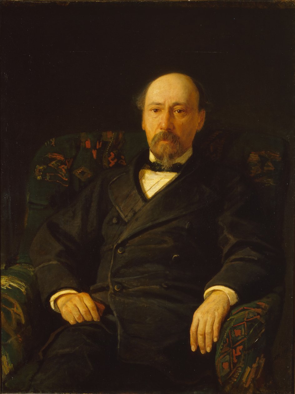 Runoilija Nikolai Nekrasovin muotokuva 1821-1877, 1872 tekijältä Nikolai Nikolayevich Ge