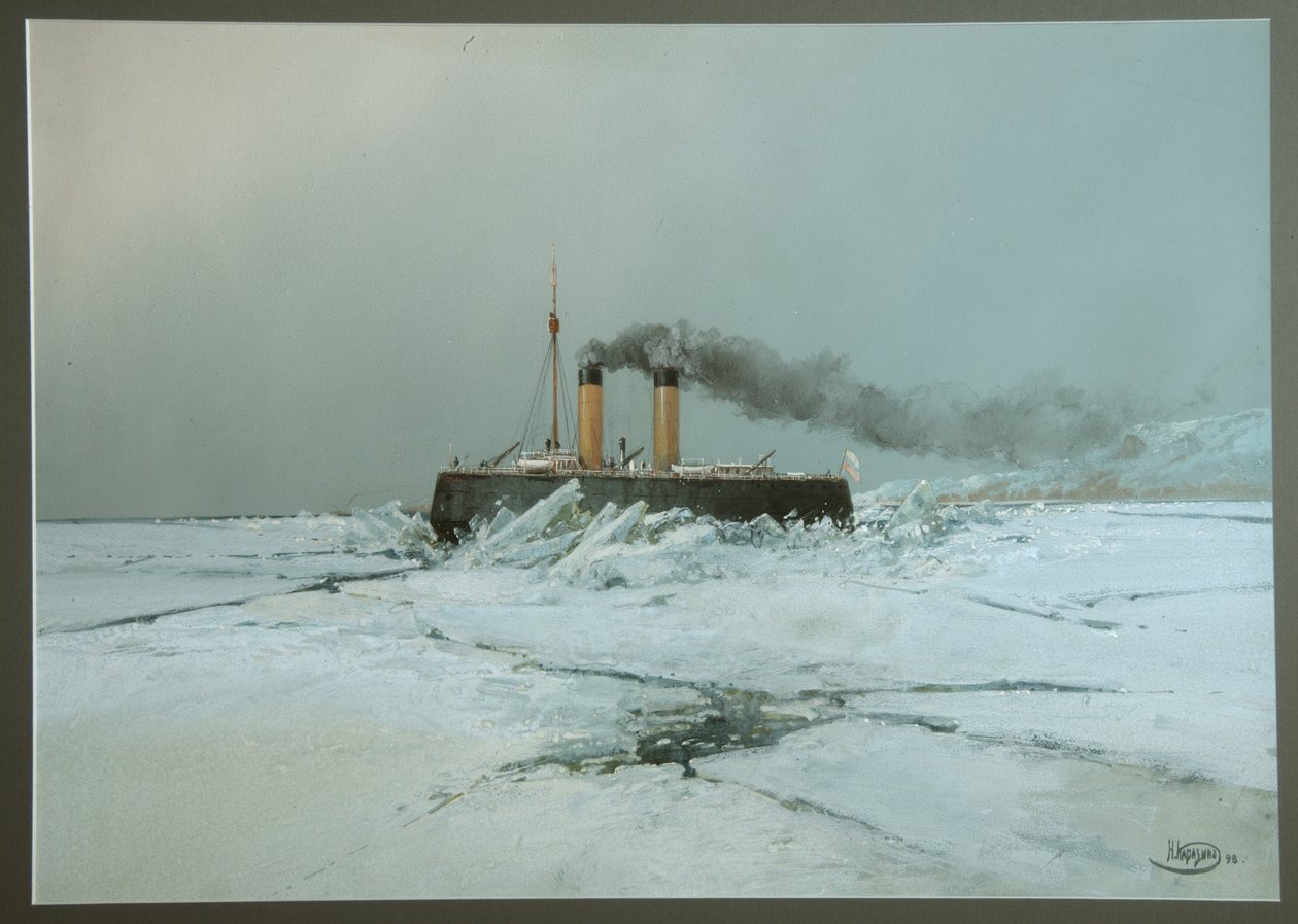 Jäänmurtaja Yermak, 1898 tekijältä Nikolai Nikolayevich Karasin