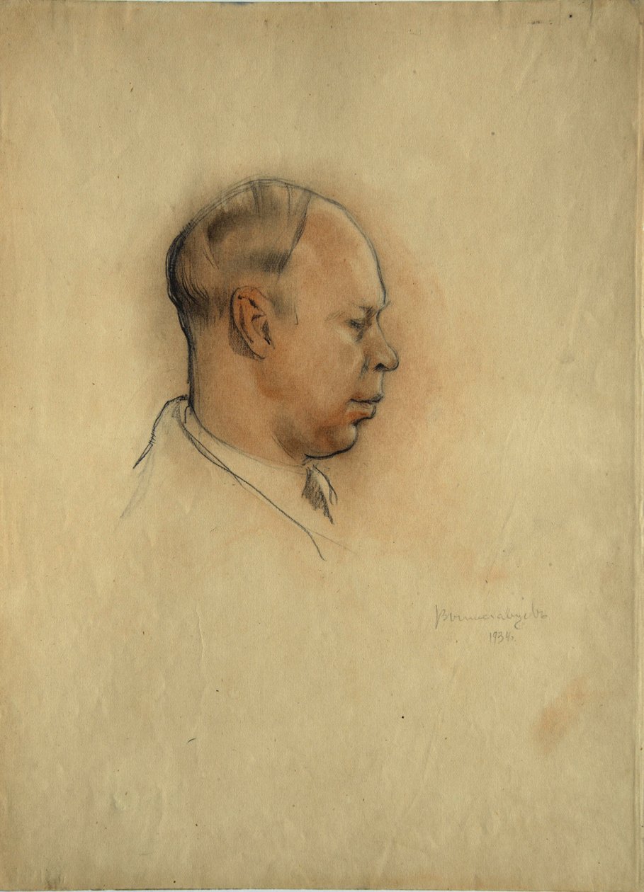 Säveltäjä Sergei Prokofjevin (1891-1953) muotokuva. tekijältä Nikolai Nikolayevich Vysheslavtsev