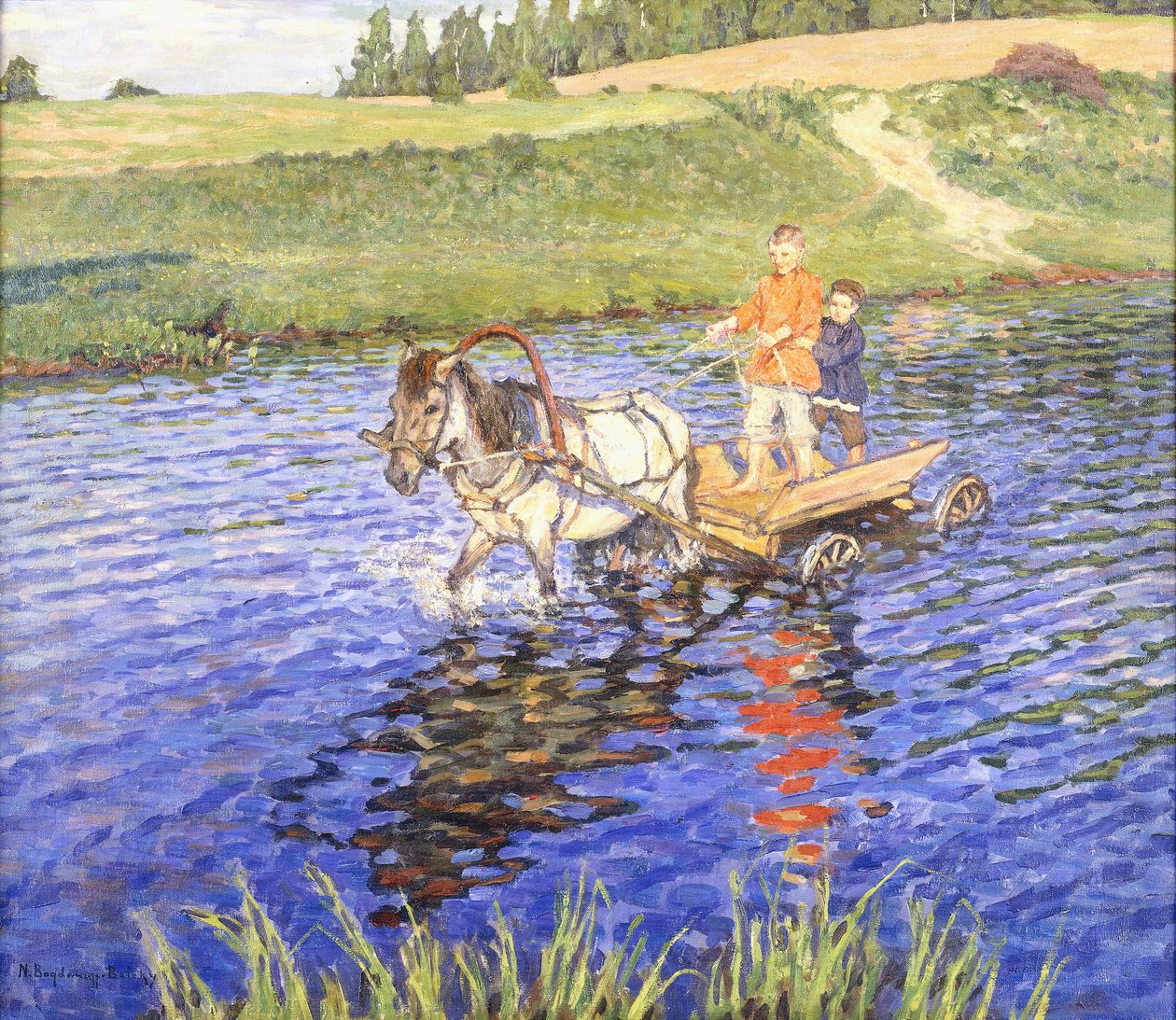 Joen ylittäminen tekijältä Nikolai Petrovich Bogdanov Belsky