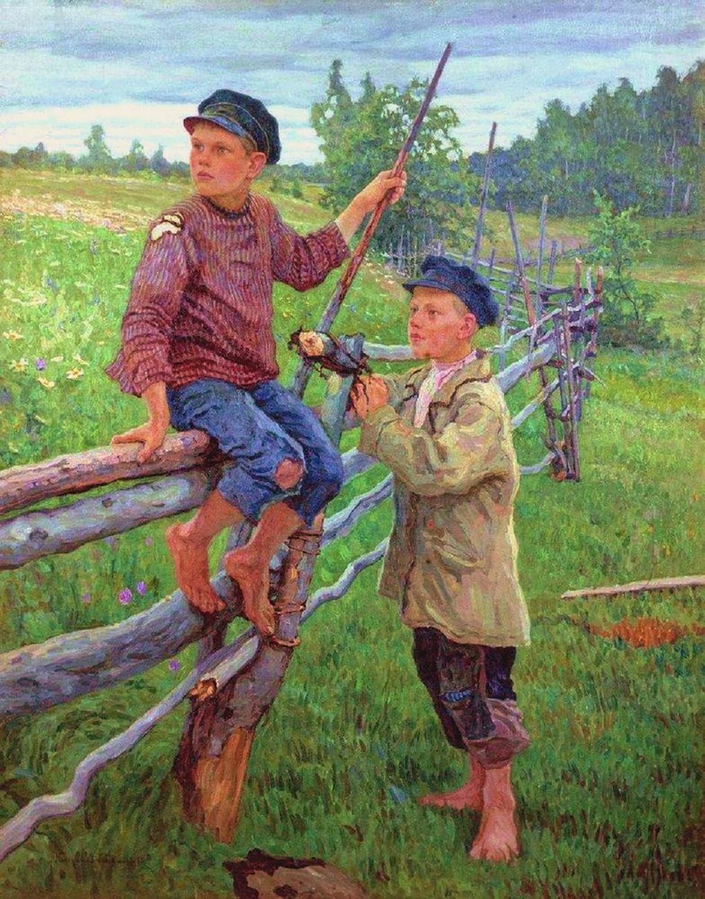Country Boys, 1936. tekijältä Nikolai Petrovich Bogdanov Belsky