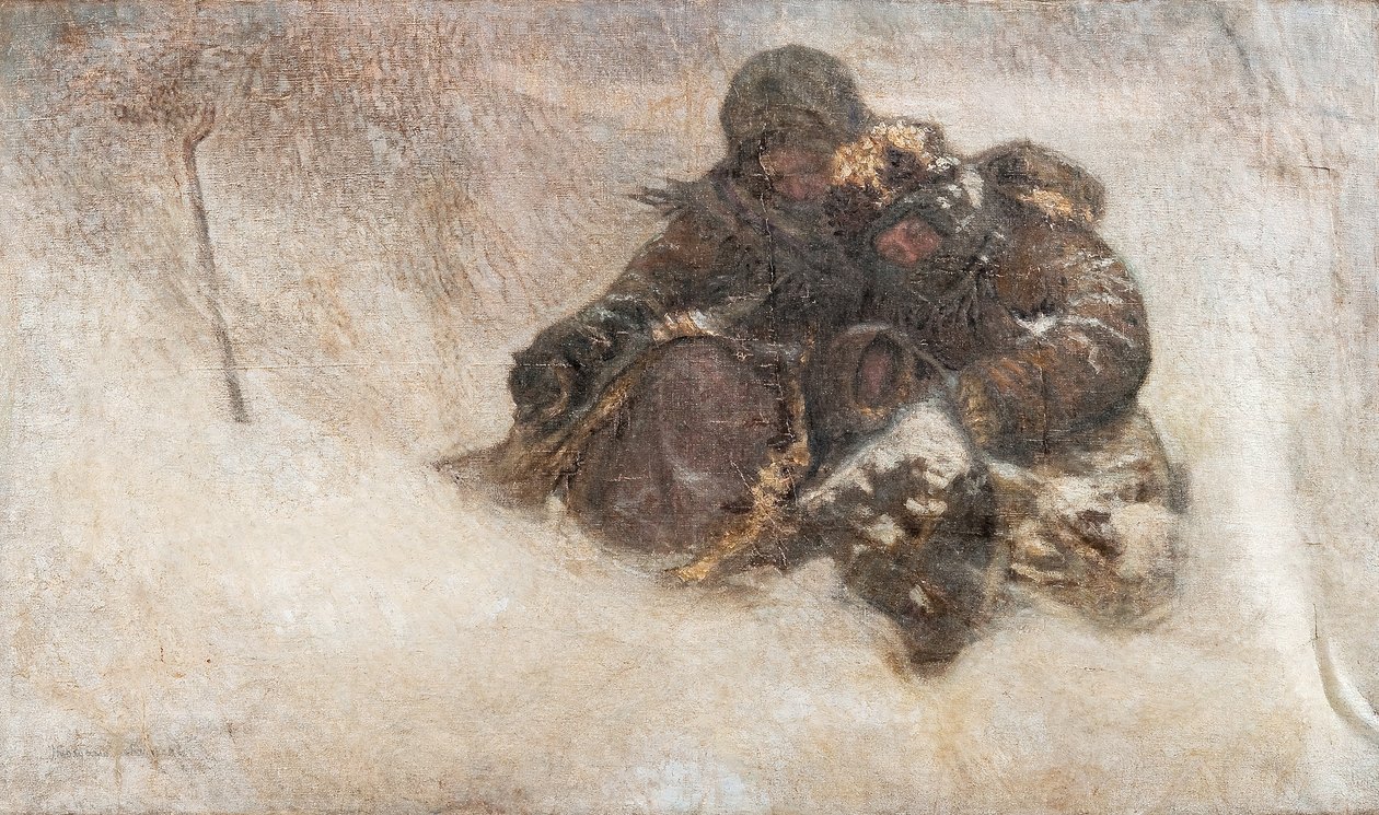 Lumimyrsky. Lapset tekijältä Nikolai Petrovich Bogdanov Belsky