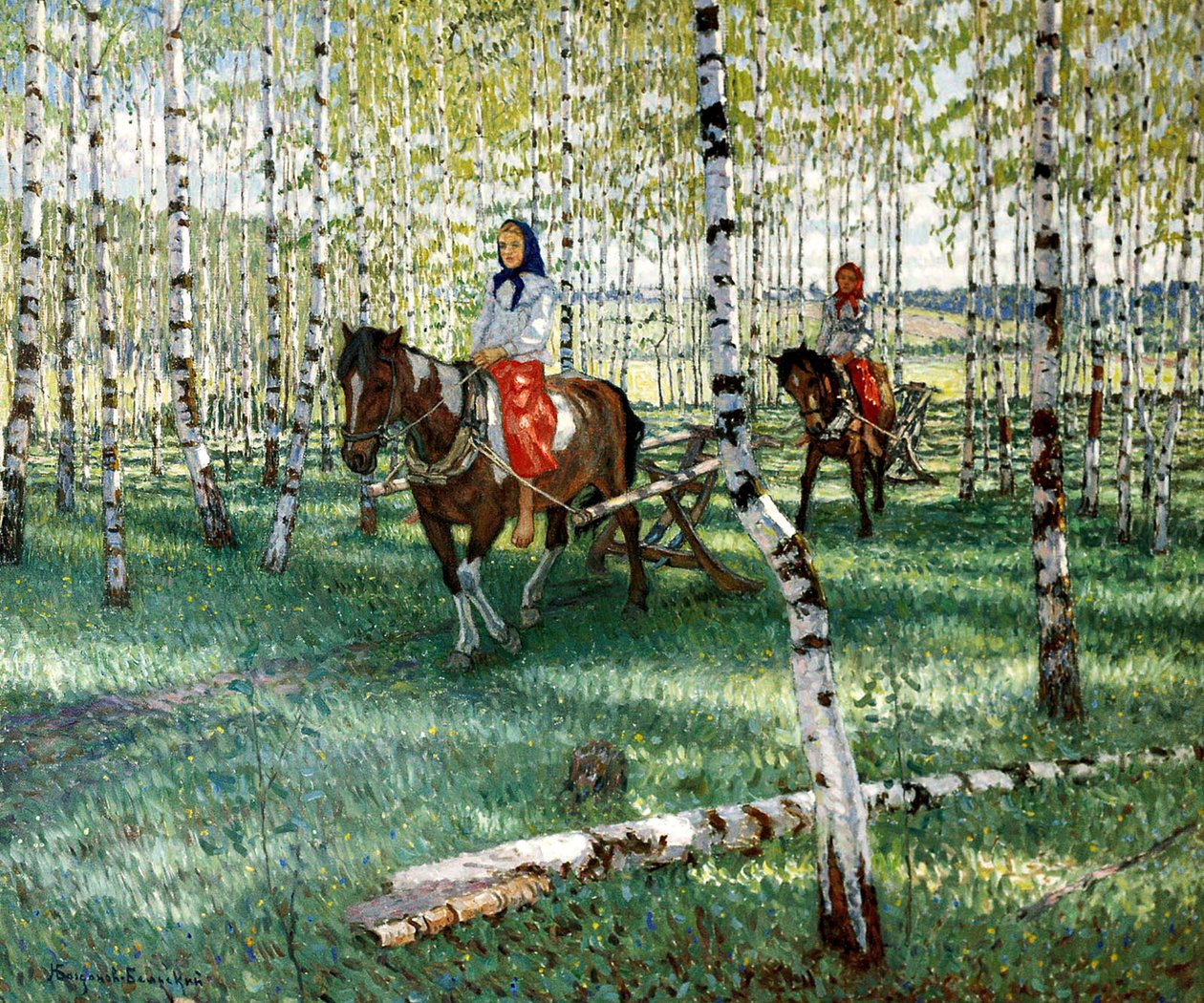Työhön", 1921. tekijältä Nikolai Petrovich Bogdanov Belsky