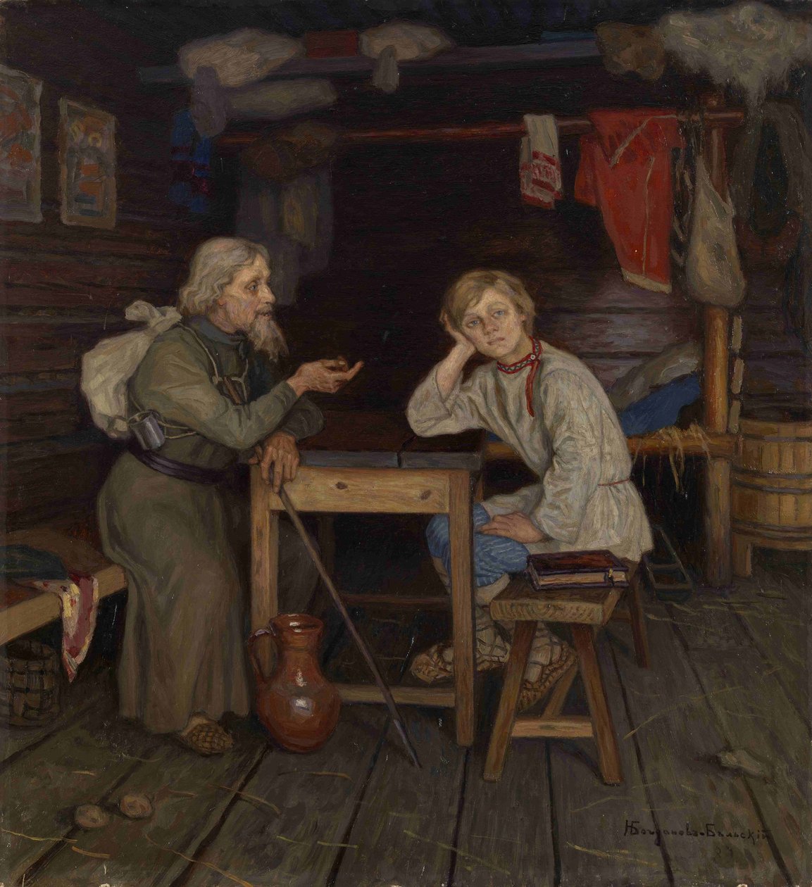Nuori munkki, 1889 tekijältä Nikolai Petrovich Bogdanov Belsky