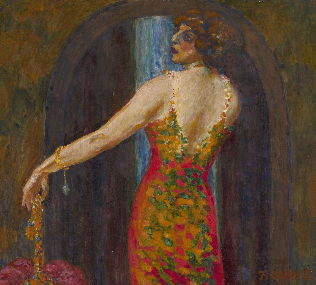 Evfimia Nosovan muotokuva, s. Ryabushinskaya 1881-1960 tekijältä Nikolai Petrovich Feofilaktov