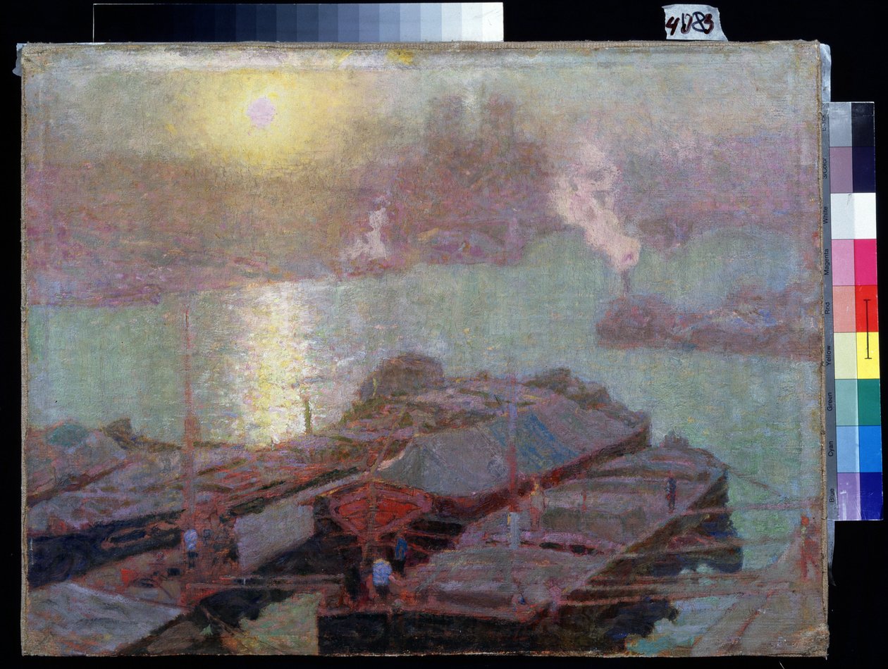 Seine Pariisissa (Seine Pariisissa). Nikolai Vasilyevich Dosekinin (1863-1935) maalaus. Öljy kankaalle, 48,2 x 63,7 cm tekijältä Nikolai Vasilyevich Dosekin