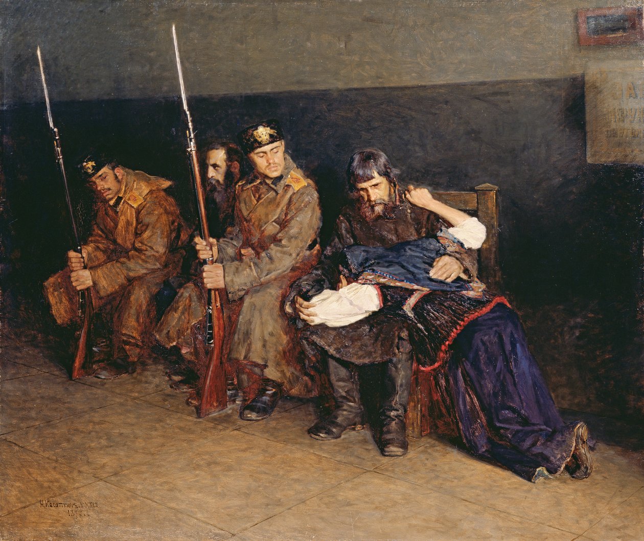 Käräjäoikeuden käytävällä, 1897 tekijältä Nikolaj Alekseevich Kasatkin
