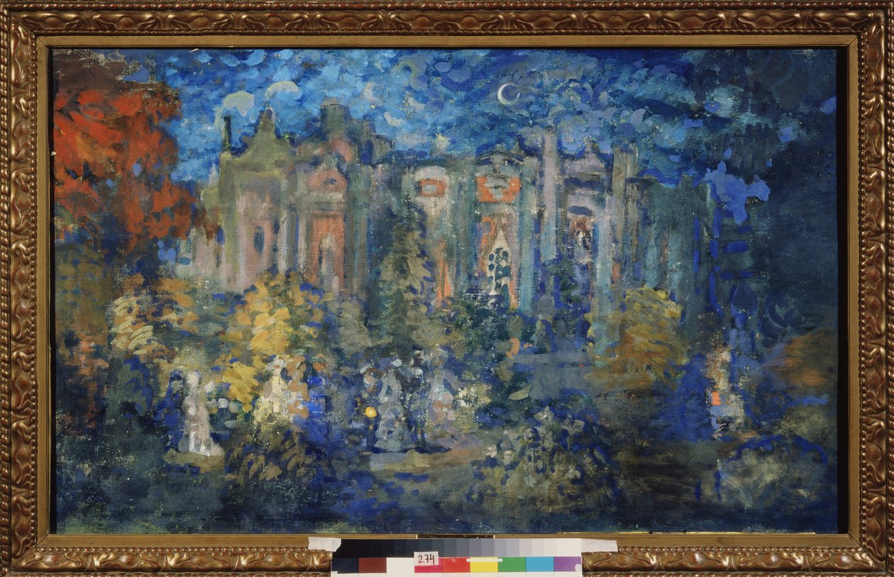 Bileet. Nikolai Nikolajevitš Sapunov (Sapunov) (1880-1912) teoksia, tempera pahville, noin 1900. Venäläinen taide, 1900-luku, symboliikka. Valtion A. Radishchev Art Museum, Saratov (Venäjä). tekijältä Nikolaj Nikolaevic Sapunov