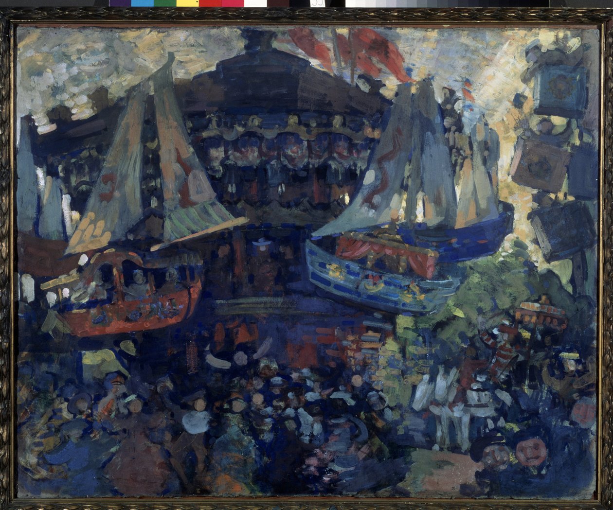 Hallitse (karuselli). Nikolai Nikolajevitš Sapunov (Sapounov) (1880-1912) työ, tempera pahville tekijältä Nikolaj Nikolaevic Sapunov