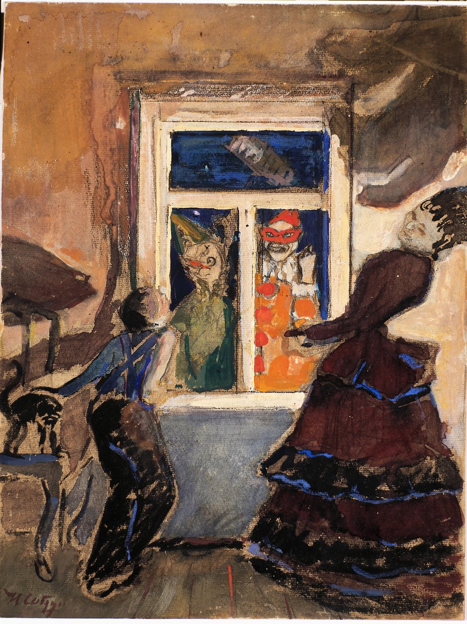 Mummers, 1908. tekijältä Nikolaj Nikolaevic Sapunov