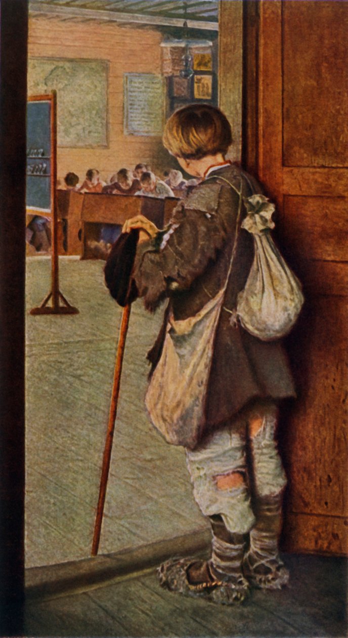 "By the School Doors", 1897, 1965. tekijältä Nikolaj Petrovic Bogdanov Bel
