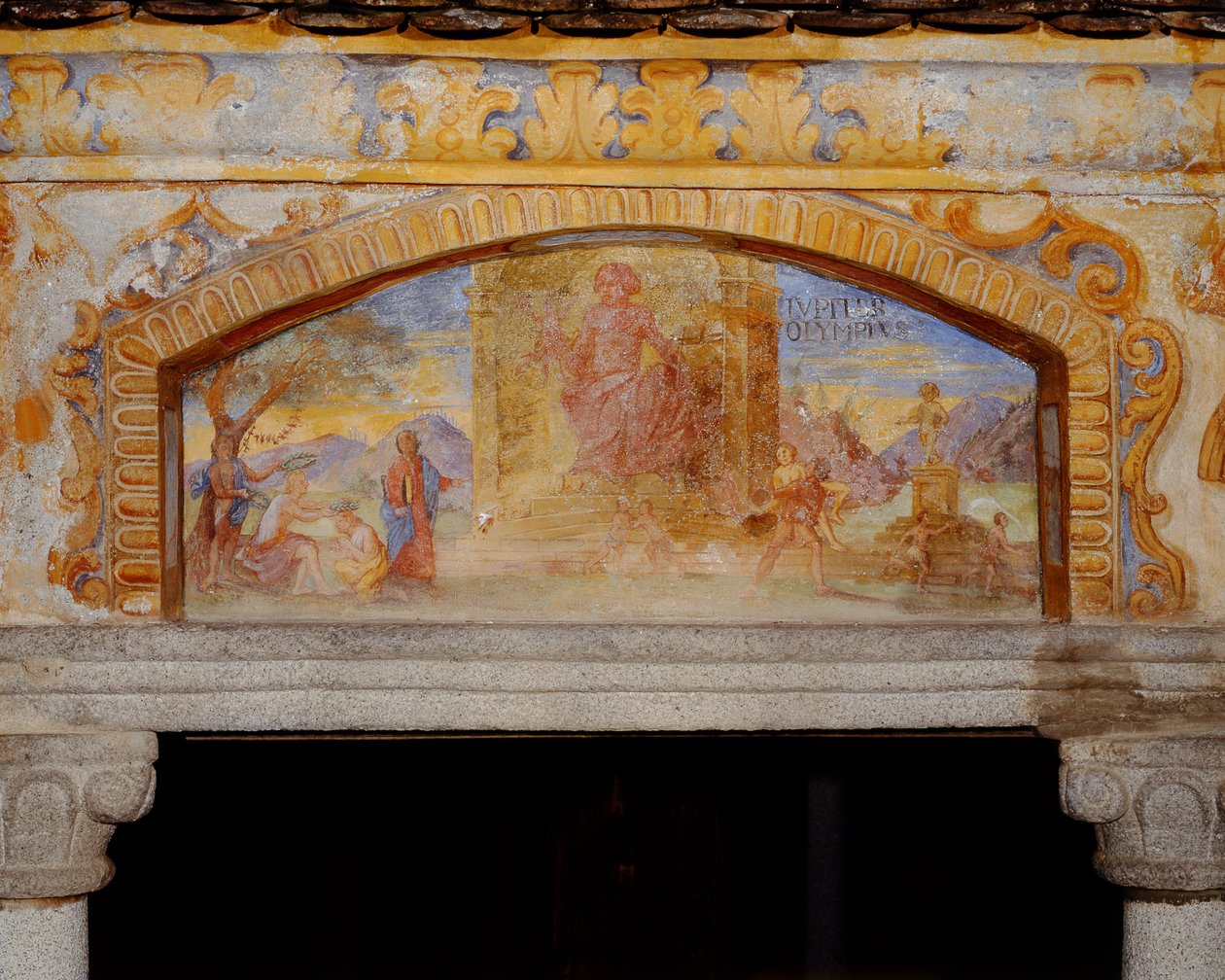 Zeuksen patsas Olympiassa, "Maailman ihmeiden kaivo" ("Pozzo delle Meraviglie"), 1669-73 tekijältä Nikolaus Schiel