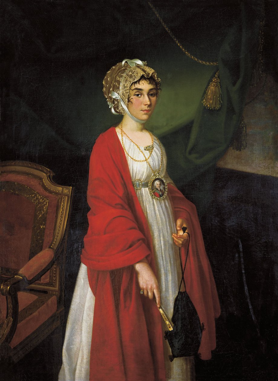 Praskovia Kovalyova-Zhemchugovan muotokuva tekijältä Nikolay Ivanovich Argunov